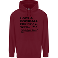 Football for My Wife Best Swap Ever Funny Mens 80% Cotton Hoodie Maroon