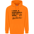 Football for My Wife Best Swap Ever Funny Mens 80% Cotton Hoodie Orange