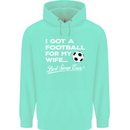 Football for My Wife Best Swap Ever Funny Mens 80% Cotton Hoodie Peppermint
