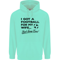 Football for My Wife Best Swap Ever Funny Mens 80% Cotton Hoodie Peppermint