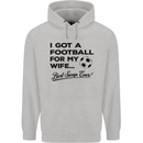 Football for My Wife Best Swap Ever Funny Mens 80% Cotton Hoodie Sports Grey