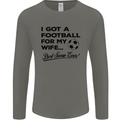 Football for My Wife Best Swap Ever Funny Mens Long Sleeve T-Shirt Charcoal
