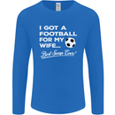 Football for My Wife Best Swap Ever Funny Mens Long Sleeve T-Shirt Royal Blue