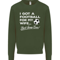 Football for My Wife Best Swap Ever Funny Mens Sweatshirt Jumper Forest Green