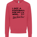 Football for My Wife Best Swap Ever Funny Mens Sweatshirt Jumper Heliconia