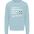 Football for My Wife Best Swap Ever Funny Mens Sweatshirt Jumper Light Blue