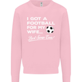 Football for My Wife Best Swap Ever Funny Mens Sweatshirt Jumper Light Pink