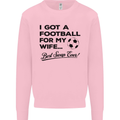 Football for My Wife Best Swap Ever Funny Mens Sweatshirt Jumper Light Pink
