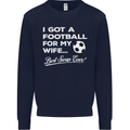 Football for My Wife Best Swap Ever Funny Mens Sweatshirt Jumper Navy Blue
