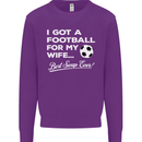 Football for My Wife Best Swap Ever Funny Mens Sweatshirt Jumper Purple