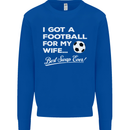 Football for My Wife Best Swap Ever Funny Mens Sweatshirt Jumper Royal Blue