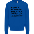 Football for My Wife Best Swap Ever Funny Mens Sweatshirt Jumper Royal Blue