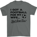 Football for My Wife Best Swap Ever Funny Mens T-Shirt Cotton Gildan Charcoal