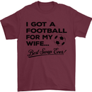 Football for My Wife Best Swap Ever Funny Mens T-Shirt Cotton Gildan Maroon