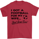 Football for My Wife Best Swap Ever Funny Mens T-Shirt Cotton Gildan Red