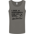 Football for My Wife Best Swap Ever Funny Mens Vest Tank Top Charcoal