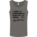 Football for My Wife Best Swap Ever Funny Mens Vest Tank Top Charcoal