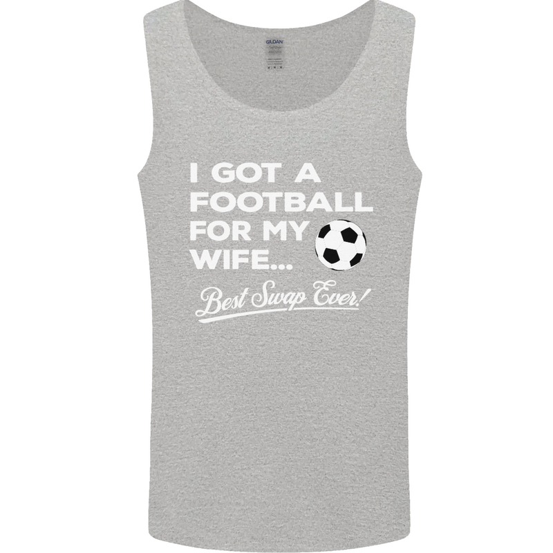 Football for My Wife Best Swap Ever Funny Mens Vest Tank Top Sports Grey