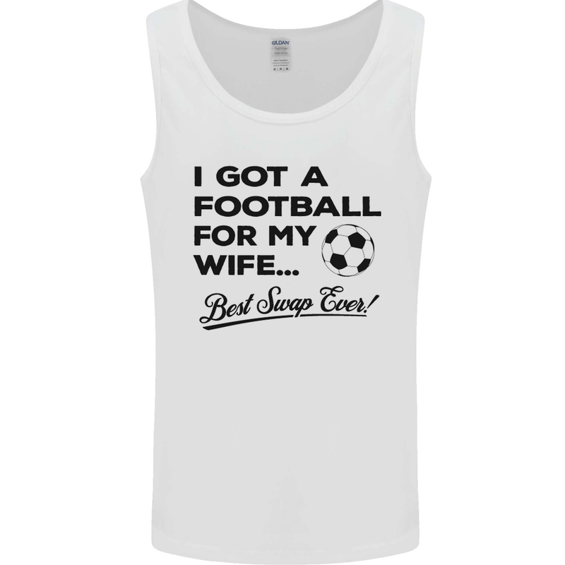 Football for My Wife Best Swap Ever Funny Mens Vest Tank Top White
