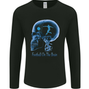 Football on the Brain Funny Footy Player Mens Long Sleeve T-Shirt Black