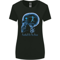 Football on the Brain Funny Footy Player Womens Wider Cut T-Shirt Black