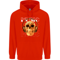 Forever Music Skull Rock Heavy Metal Punk Childrens Kids Hoodie Bright Red