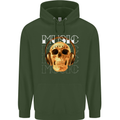 Forever Music Skull Rock Heavy Metal Punk Childrens Kids Hoodie Forest Green