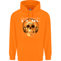 Forever Music Skull Rock Heavy Metal Punk Childrens Kids Hoodie Orange