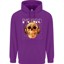 Forever Music Skull Rock Heavy Metal Punk Childrens Kids Hoodie Purple