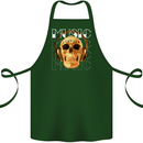 Forever Music Skull Rock Heavy Metal Punk Cotton Apron 100% Organic Forest Green