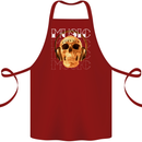 Forever Music Skull Rock Heavy Metal Punk Cotton Apron 100% Organic Maroon