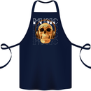 Forever Music Skull Rock Heavy Metal Punk Cotton Apron 100% Organic Navy Blue