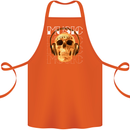 Forever Music Skull Rock Heavy Metal Punk Cotton Apron 100% Organic Orange