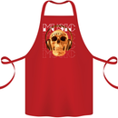 Forever Music Skull Rock Heavy Metal Punk Cotton Apron 100% Organic Red