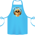 Forever Music Skull Rock Heavy Metal Punk Cotton Apron 100% Organic Turquoise