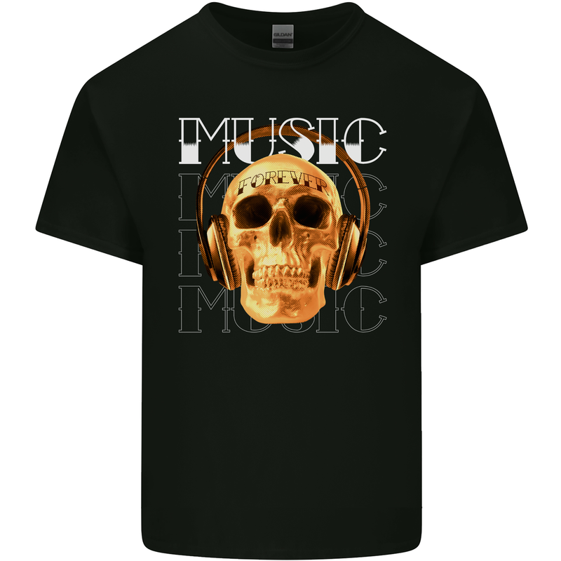 Forever Music Skull Rock Heavy Metal Punk Kids T-Shirt Childrens Black