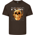 Forever Music Skull Rock Heavy Metal Punk Mens Cotton T-Shirt Tee Top Dark Chocolate