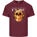 Forever Music Skull Rock Heavy Metal Punk Mens Cotton T-Shirt Tee Top Maroon
