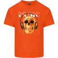 Forever Music Skull Rock Heavy Metal Punk Mens Cotton T-Shirt Tee Top Orange