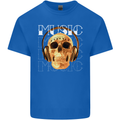 Forever Music Skull Rock Heavy Metal Punk Mens Cotton T-Shirt Tee Top Royal Blue