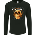 Forever Music Skull Rock Heavy Metal Punk Mens Long Sleeve T-Shirt Black