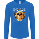 Forever Music Skull Rock Heavy Metal Punk Mens Long Sleeve T-Shirt Royal Blue