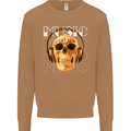 Forever Music Skull Rock Heavy Metal Punk Mens Sweatshirt Jumper Caramel Latte