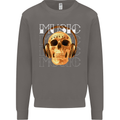 Forever Music Skull Rock Heavy Metal Punk Mens Sweatshirt Jumper Charcoal