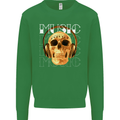 Forever Music Skull Rock Heavy Metal Punk Mens Sweatshirt Jumper Irish Green