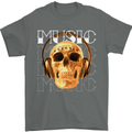 Forever Music Skull Rock Heavy Metal Punk Mens T-Shirt 100% Cotton Charcoal