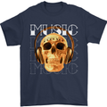 Forever Music Skull Rock Heavy Metal Punk Mens T-Shirt 100% Cotton Navy Blue