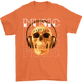 Forever Music Skull Rock Heavy Metal Punk Mens T-Shirt 100% Cotton Orange