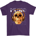 Forever Music Skull Rock Heavy Metal Punk Mens T-Shirt 100% Cotton Purple