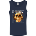 Forever Music Skull Rock Heavy Metal Punk Mens Vest Tank Top Navy Blue
